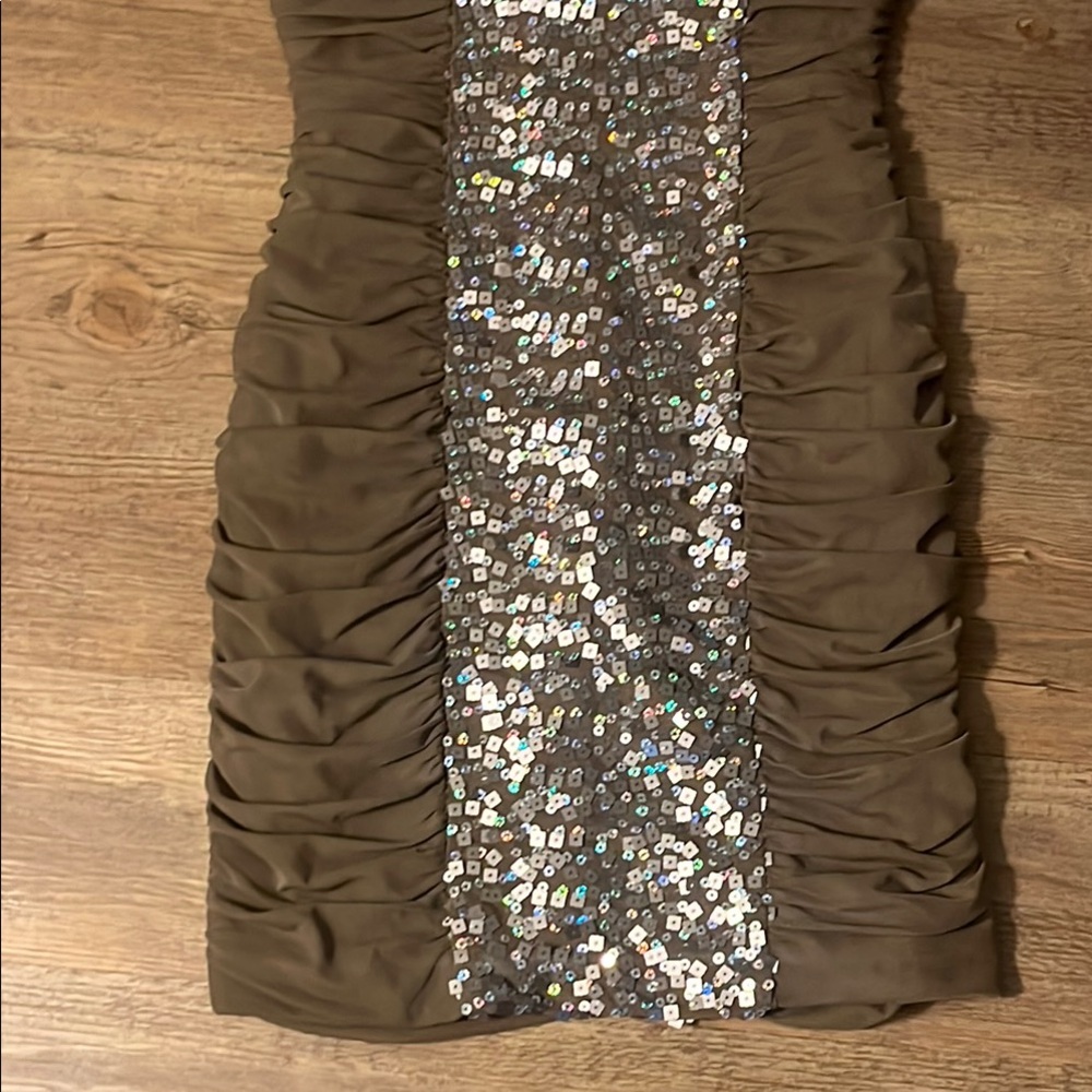 Rebellion Taupe Strapless Dress NWT - Picture 5 of 6